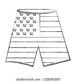 pants shorts with usa flag