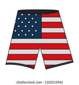 pants shorts with usa flag