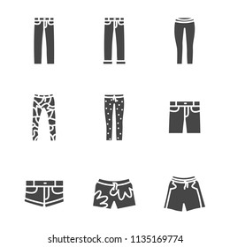 Pants silhouette icon
