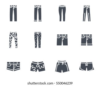 Pants silhouette icon