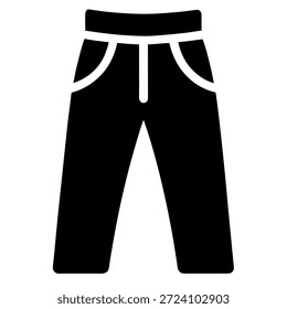calça silhueta ícone vetor no fundo branco 