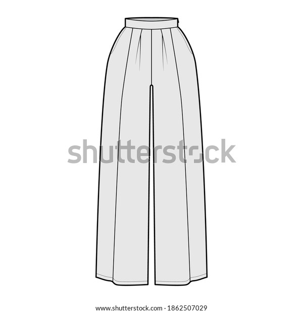 Pants Skirt Culotte Gaucho Technical Fashion Stock Vector (Royalty Free ...