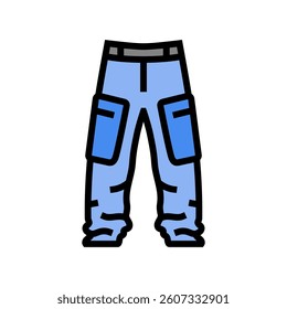 pants snowboard color icon vector. pants snowboard sign. isolated symbol illustration