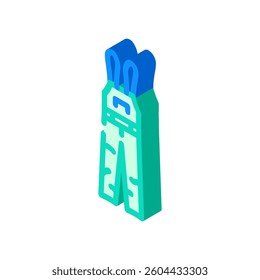 pants snowboard isometric icon vector. pants snowboard sign. isolated symbol illustration