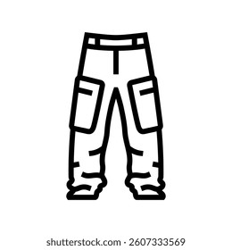 pants snowboard line icon vector. pants snowboard sign. isolated contour symbol black illustration