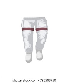 Pants of space suit isolated icon. Spaceman equipment, cosmic life support system for universe exploration, astronaut on space mission vector illustration.