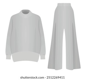 Pants and sweater. vector illustration