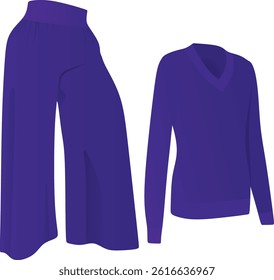 Pants and sweater. vector illustration