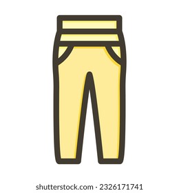 Pants Thick Line Filled Colors For Personal And Commercial Use.
