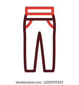 Pants Thick Line Two Color Icons For Personal And Commercial Use.

