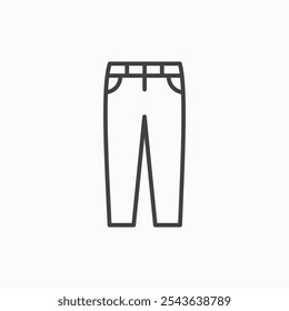Pants thin line vector icon