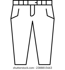 Pants, dünne Linie Web-Symbol. Rahmensymbol. Einfache Vektorgrafik.