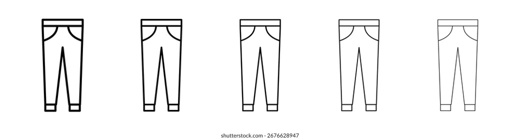 Calça calça ícone preenchido conceito de sinal plano para web design.