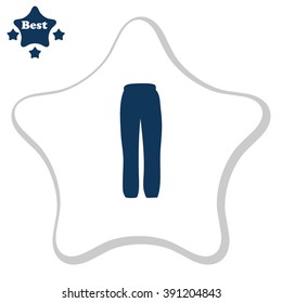 Pants vector icon.