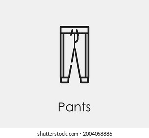 Pants vector icon. Editable stroke. Symbol in Line Art Style for Design, Presentation, Website or Apps Elements, Logo. Pixel vector graphics - Vector