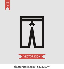 Pants vector icon, illustration symbol