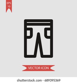 Pants vector icon, illustration symbol