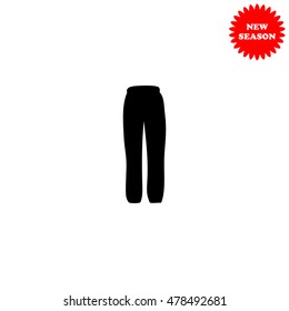 Pants vector icon isolated on white background.