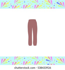 Pants vector icon on white background. Isolated illustration. Business picture.
