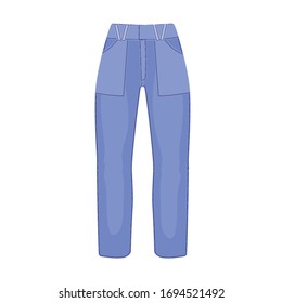 Pants vector icon.Cartoon vector icon isolated on white background pants.