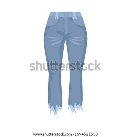 Pants vector icon.Cartoon vector icon isolated on white background pants.