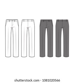 pants vector illustration flat sketches