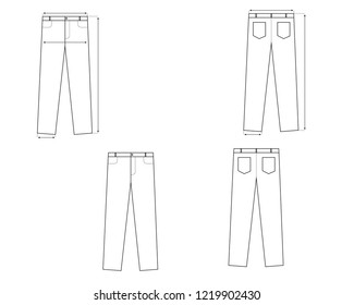 pants vector size jeans scheme