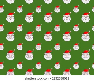 panttern santa claus on green background