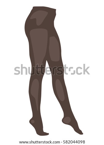 panty hose brown realistic vector illustration isolated