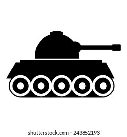 Panzer icon on white background. Vector illustration.