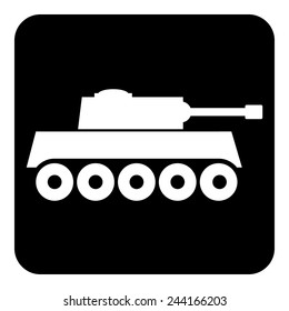 Panzer icon on white background. Vector illustration.