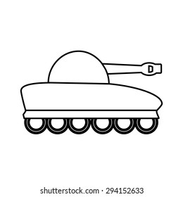 Panzer icon on white background. Vector illustration.