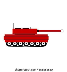 Panzer icon on white background. Vector illustration.