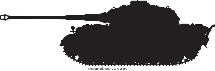 Panzerkampfwagen VI ausf. B. Königstiger Vector Image