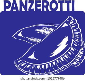 Panzerotti with mozzarella and tomato - vector