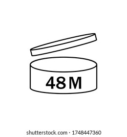 Pao cosmetic icon 48M . Vector illustration isolated on white background