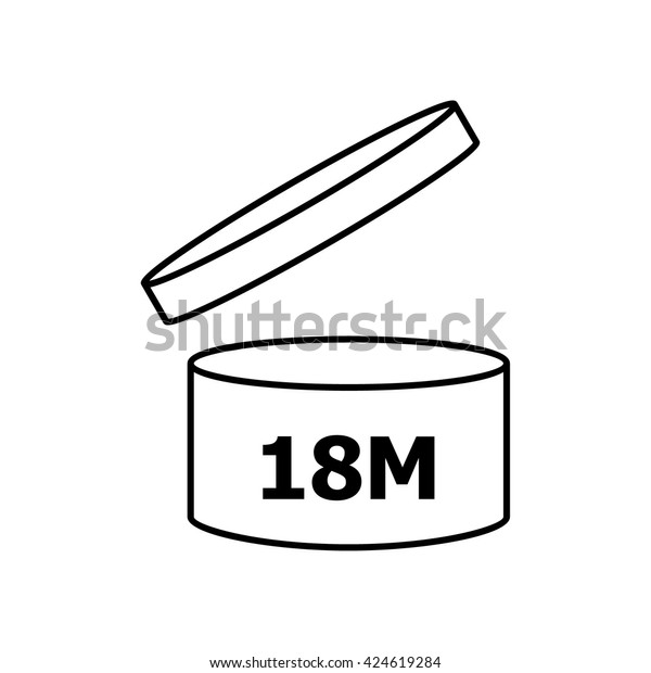 Pao Cosmetics Symbol 18m Period After Stock Vector (Royalty Free) 424619284