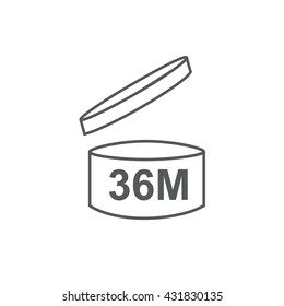 PAO cosmetics symbol 36M. Vector illustration