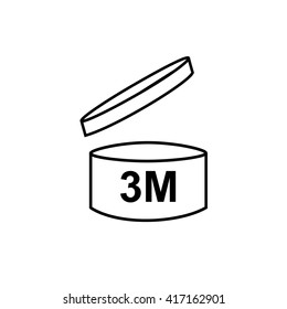 PAO cosmetics symbol 3M. Vector illustration