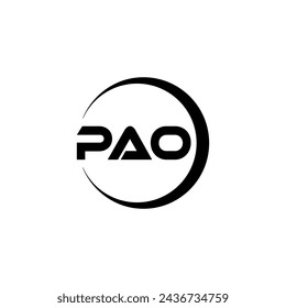 PAO Letter Logo Design, Inspiration for a Unique Identity. Modern Elegance and Creative Design. Watermark Your Success with the Striking this Logo.