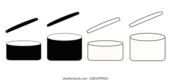 PAO template icons set. Period after opening symbols illustration.