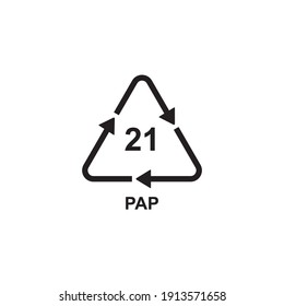 PAP mark icon symbol sign vector svg