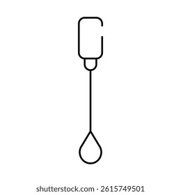 pap smear tool line icon vector. pap smear tool sign. isolated contour symbol black illustration