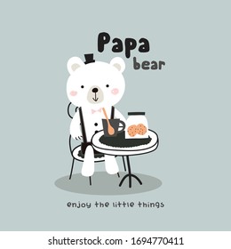 Vector de ilustración de caricatura de papá