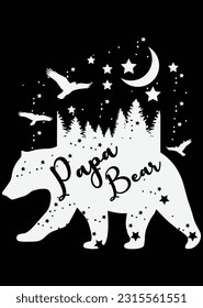 Papa Bear Design Eps Cut File