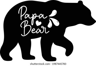 Papa Bear, Father's Day Vector