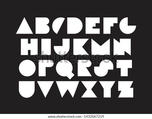 パパは幾何学的で単純な単純なフォントを持ち イラスト文字 子ども向けの大胆で遊び好きなタイポグラフィ 命名に適した 短い見出し イラスト ラテンアルファベット のベクター画像素材 ロイヤリティフリー