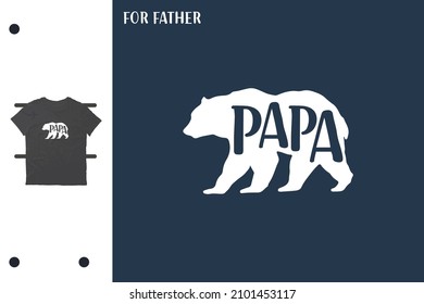 Papa bear t shirt design