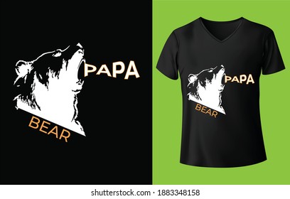 VECTOR HERMOSO DE LA CAMISA DEL OSO DE PAPA