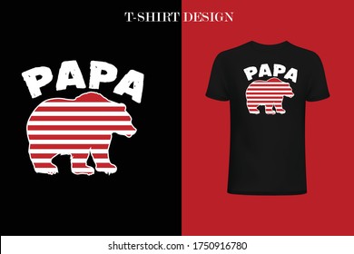 papa Bear t-shirt design . papa t-shirt design . bear t-shirt design.